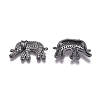 Brass Micro Pave Cubic Zirconia Links connectors ZIRC-K081-49B-1