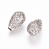 Rack Plating Brass Filigree Beads KK-D530-09P-2