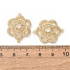 Brass Micro Pave Clear Cubic Zirconia Connector Charms CU-CBA4579-05G-E-2