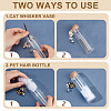 4Pcs 2 Styles Transparent Glass Empty Bottles AJEW-DR00032-4