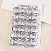 202 Stainless Steel Polishing Hoop Earrings EJEW-M106-02P-02-2