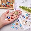 40Pcs 8 Colors Normal Lampwork Beads LAMP-SZ0001-24-2