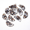 Cellulose Acetate(Resin) Semi Circle Pendants LS-KY-S111B-A320-2