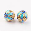 Brass Enamel Beads KK-P091-03-2