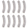 10Pcs Brass Middle East Rhinestone Beads RB-SC0001-08-1