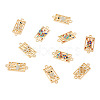 40Pcs 10 Styles Alloy Rhinestone Connector Charms FIND-TA0002-01-2