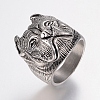 304 Stainless Steel Puppy Finger Rings RJEW-G091-12-21mm-1