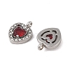 304 Stainless Steel Cubic Zirconia Pendants STAS-A076-02P-03-2
