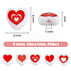 250Pcs 5 Styles Opaque Acrylic Enamel Beads OACR-FH0001-051-2