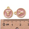 Golden Plated Alloy Enamel Charms X-ENAM-S118-07Y-3