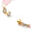 Glass Seed & Natural Agate Beaded Bracelet with Brass Magnetic Clasp BJEW-JB07803-02-6