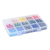 1200Pcs 15 Colors Electroplate Glass Beads Strands EGLA-YW0001-53-7