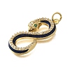 Brass Micro Pave Cubic Zirconia Pendants KK-I724-A08-2