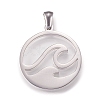 Non-Tarnish 304 Stainless Steel Pendants STAS-N096-05P-1