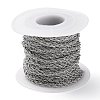 Tarnish Resistant 304 Stainless Steel Rope Chains CHS-G027-08B-P-3