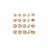 20Pcs 4 Styles Alloy Shank Buttons BUTT-NB0001-81-7