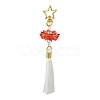Lotus Acrylic & Alloy Pendant Decorations HJEW-JM03432-4