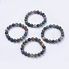 Natural Indian Agate Beaded Stretch Bracelets BJEW-I253-10mm-11-2