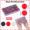 500Pcs Rubberized Style Imitated Silicone Acrylic Beads MACR-SP0001-07B-2