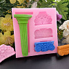 Rome Pillar Shape DIY Food Grade Silicone Molds X-AJEW-P046-04-3