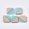 Resin & Walnut Wood Cabochons RESI-S358-A-90-2