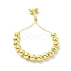 Rack Plating Brass Round Bead Slider Bracelets for Women BJEW-M232-01G-D-1