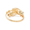 Brass Beaded Finger Ring RJEW-JR00516-6