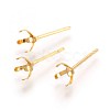 304 Stainless Steel Stud Earring Findings X-STAS-L219-03A-G-1