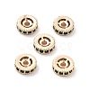 Brass Micro Pave Cubic Zirconia Beads KK-R216-10B-KCG03-1