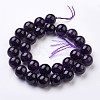 Natural Amethyst Bead Strands G-J376-20-14mm-2