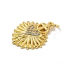 Brass Micro Pave Cubic Zirconia Pendants KK-N254-136E-G-2