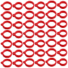 60Pcs 2 Style Silicone Pendant SIL-GF0001-43B-1