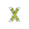 Glass Rhinestone Slide Charms PALLOY-TAC0018-02-X-1