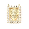 Religion Brass Micro Pave Cubic Zirconia Pendants KK-E799-02A-G-1