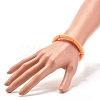 Candy Color Chunky Acrylic Curved Tube Beads Stretch Bracelets for Women BJEW-JB07312-5