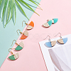 DIY Dangle Half Round Earring Making Kits DIY-OC0006-04-6