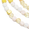 Gradient Color Electroplate Glass Bead Strands GLAA-E042-03B-3