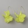 Acrylic Flower Dangle Earrings EJEW-WH0009-30B-1