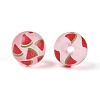 Transparent Frosted Acrylic Beads FACR-T008-03E-2