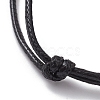 Sport Theme Acrylic Braided Bead Bracelet with Waxed Polyester Cords BJEW-JB10152-5