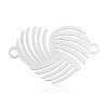 Non-Tarnish 201 Stainless Steel Connector Charms STAS-N090-LA873-1-2