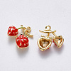 Brass Enamel Pendants KK-T049-033G-NF-2