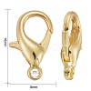 Zinc Alloy Lobster Claw Clasps X-E106-G-4