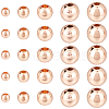 500Pcs 5 Styles Rack Plating Brass Beads KK-BBC0023-24RG-7