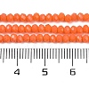 Opaque Solid Color Glass Bead Strands GLAA-F078-A03-2