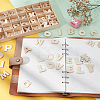 Unfinished Wood Alphabet & Flower Puzzles DIY-WH0366-07-2