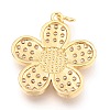 Brass Micro Pave Clear Cubic Zirconia Pendants KK-I683-05B-2