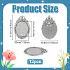 12Pcs Alloy Brooch Findings FIND-PH0027-62A-2