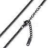 304 Stainless Steel Box Chain Necklace for Men Women NJEW-K245-020D-2