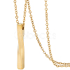 304 Stainless Steel Twisted Rectangle Pendant Urn Ashes Necklaces NJEW-WH0036-029G-1